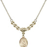 Saint Vincent Ferrer Crystal Necklace | 1/2 inch | 4mm Beads   14kt Gold Filled