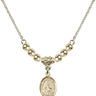 Saint Augustine of Hippo Crystal Necklace | 1/2 inch | 4mm Beads   14kt Gold Filled
