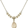 Our Lady of Fatima Crystal Necklace | 1/2 inch | 4mm Beads   14kt Gold Filled