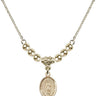 Our Lady of Guadalupe Crystal Necklace | 1/2 inch | 4mm Beads   14kt Gold Filled
