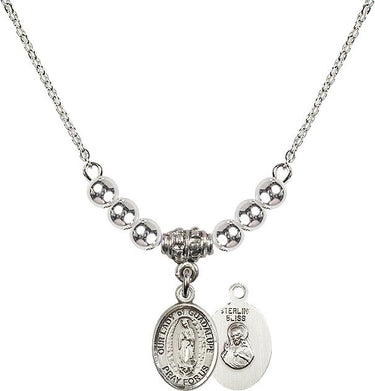 Our Lady of Guadalupe Crystal Necklace | 1/2 inch | 4mm Beads | N22-9206