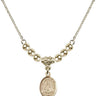 Infant of Prague Crystal Necklace | 1/2 inch | 4mm Beads   14kt Gold Filled