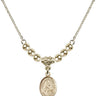 Saint Maria Goretti Crystal Necklace | 1/2 inch | 4mm Beads   14kt Gold Filled