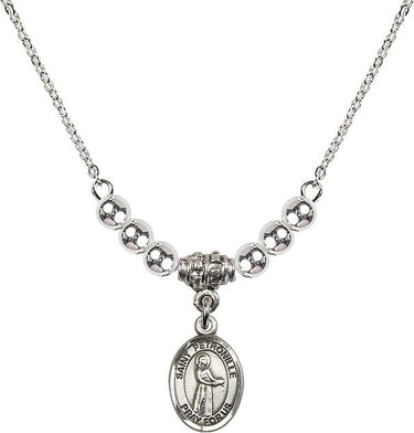 Collar de cristal Santa Petronila | 1,27 cm | Cuentas de 4 mm | N22-9209