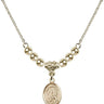 Saint Therese of Lisieux Crystal Necklace | 1/2 inch | 4mm Beads   14kt Gold Filled