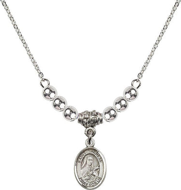 Collar de Cristal Santa Teresita de Lisieux | 1/2 pulgada | Cuentas de 4 mm | N22-9210