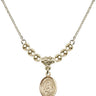 Saint Alexandra Crystal Necklace | 1/2 inch | 4mm Beads   14kt Gold Filled