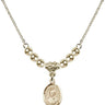Saint Ignatius of Loyola Crystal Necklace | 1/2 inch | 4mm Beads   14kt Gold Filled