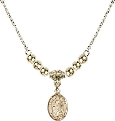 Collar de cristal de Santa Gertrudis de Nivelles | 1/2 pulgada | Cuentas de 4 mm | N22-9219