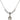 Saint Gertrude of Nivelles Crystal Necklace | 1/2 inch | 4mm Beads   Sterling Silver