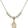 Saint Joseph the Worker Crystal Necklace | 1/2 inch | 4mm Beads   14kt Gold Filled