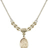 Saint Alphonsus Crystal Necklace | 1/2 inch | 4mm Beads   14kt Gold Filled