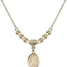 Our Lady of Perpetual Help Crystal Necklace | 1/2 inch | 4mm Beads   14kt Gold Filled