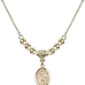 Saint Elizabeth Ann Seton Crystal Necklace | 1/2 inch | 4mm Beads   14kt Gold Filled