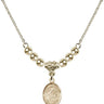 Saint Aloysius Gonzaga Crystal Necklace | 1/2 inch | 4mm Beads   14kt Gold Filled