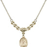Saint Dominic Savio Crystal Necklace | 1/2 inch | 4mm Beads   14kt Gold Filled