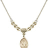 Our Lady of Lebanon Crystal Necklace | 1/2 inch | 4mm Beads   14kt Gold Filled
