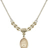 Saint Bernard of Clairvaux Crystal Necklace | 1/2 inch | 4mm Beads   14kt Gold Filled