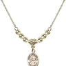 Saint John Paul II Crystal Necklace | 1/2 inch | 4mm Beads   14kt Gold Filled