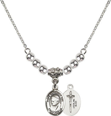 Collar de cristal del Papa Emérito Benedicto XVI | 1/2 pulgada | Cuentas de 4 mm | N22-9235