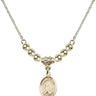 Saint Madeline Sophie Barat Crystal Necklace | 1/2 inch | 4mm Beads   14kt Gold Filled