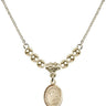 Cross Crystal Necklace | 1/2 inch | 4mm Beads   14kt Gold Filled