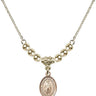 Saint Bartholomew the Apostle Crystal Necklace | 1/2 inch | 4mm Beads   14kt Gold Filled