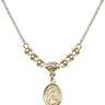 Saint Placidus Crystal Necklace | 1/2 inch | 4mm Beads   14kt Gold Filled