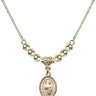 Saint Maurus Crystal Necklace | 1/2 inch | 4mm Beads   14kt Gold Filled