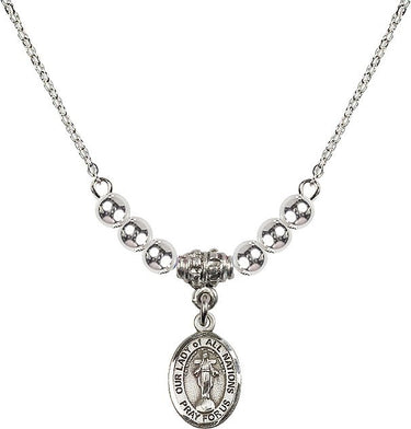 Collar de cristal de Nuestra Señora de Todas las Naciones | 1/2 pulgada | Cuentas de 4 mm | N22-9242