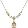 Our Lady of Knock Crystal Necklace | 1/2 inch | 4mm Beads   14kt Gold Filled