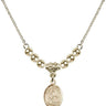 Saint Isabella of Portugal Crystal Necklace | 1/2 inch | 4mm Beads   14kt Gold Filled