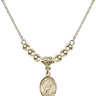Saint Tarcisius Crystal Necklace | 1/2 inch | 4mm Beads   14kt Gold Filled