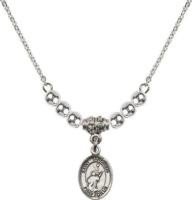 Collar de cristal de San Tarcisio | 1/2 pulgada | Cuentas de 4 mm | N22-9261