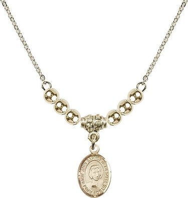 Collar de cristal de San Juan Bautista de La Salle | 1,27 cm | Cuentas de 4 mm