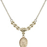 Saint Bernard of Montjoux Crystal Necklace | 1/2 inch | 4mm Beads   14kt Gold Filled