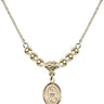 Saint Julia Billiart Crystal Necklace | 1/2 inch | 4mm Beads   14kt Gold Filled