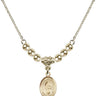 Saint Sharbel Crystal Necklace | 1/2 inch | 4mm Beads   14kt Gold Filled