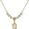 Saint Perpetua Crystal Necklace | 1/2 inch | 4mm Beads   14kt Gold Filled