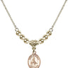 Saint Remigius of Reims Crystal Necklace | 1/2 inch | 4mm Beads   14kt Gold Filled
