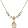 Saint Basil the Great Crystal Necklace | 1/2 inch | 4mm Beads   14kt Gold Filled