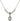 Saint Angela Merici Crystal Necklace | 1/2 inch | 4mm Beads   Sterling Silver