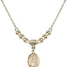 Saint Walter of Pontnoise Crystal Necklace | 1/2 inch | 4mm Beads   14kt Gold Filled
