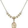 Our Lady of Good Counsel Crystal Necklace | 1/2 inch | 4mm Beads   14kt Gold Filled