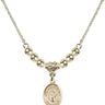 Our Lady of Mercy Crystal Necklace | 1/2 inch | 4mm Beads   14kt Gold Filled