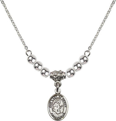 Collar de cristal Nuestra Señora de la Merced | 1/2 pulgada | Cuentas de 4 mm | N22-9289