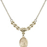 Saint Peter Nolasco Crystal Necklace | 1/2 inch | 4mm Beads   14kt Gold Filled