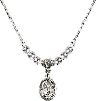 Collar de cristal de San Pedro Nolasco | 1/2 pulgada | Cuentas de 4 mm | N22-9291