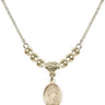 Saint Aedan of Ferns Crystal Necklace | 1/2 inch | 4mm Beads   14kt Gold Filled