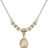 Saint Marie Magdalen Postel Crystal Necklace | 1/2 inch | 4mm Beads   14kt Gold Filled